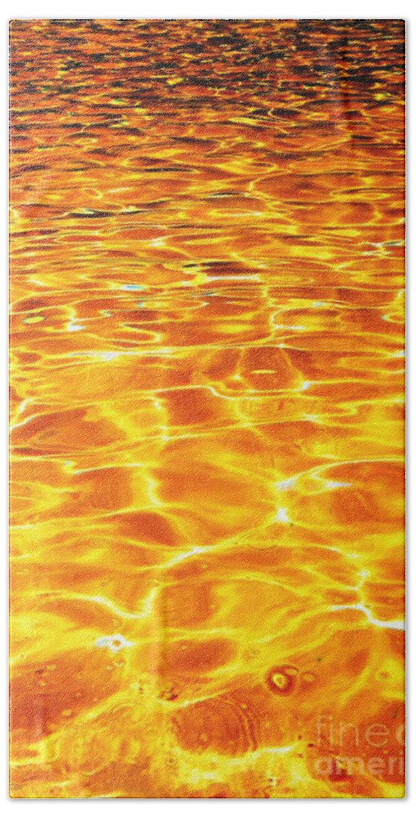 Golden Beach Towel featuring the photograph Golden Shadows by Ramona Matei