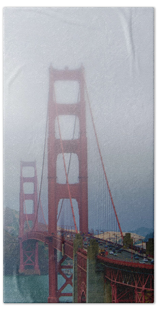 Bridge Beach Sheet featuring the photograph Golden State Golden Gate by Joseph Hollingsworth
