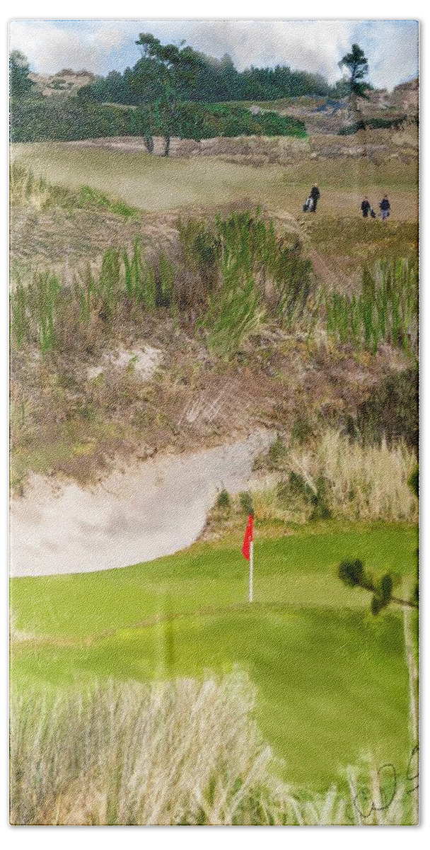 Golf Beach Towel featuring the digital art Golf Challenge by Dale Stillman