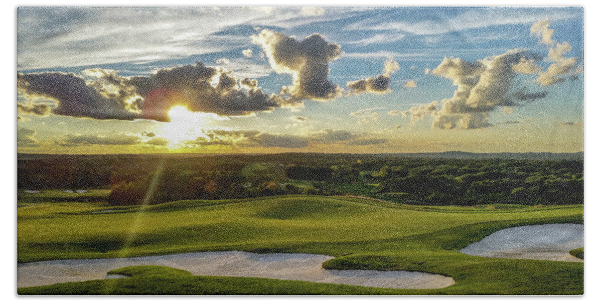 Golf Beach Towel featuring the photograph Golf Course by David Hart