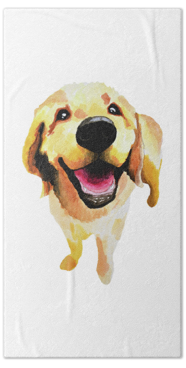 Dog Beach Sheet featuring the painting Good Boy by Amy Giacomelli
