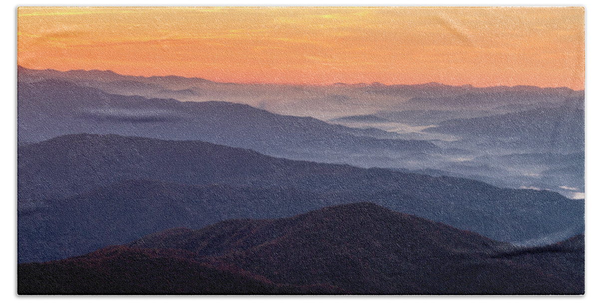 Clingmans Dome Beach Towel featuring the photograph Good Morning Clingmans Dome in the Smokies by Teri Virbickis