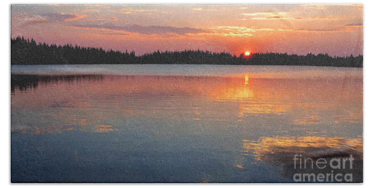 Sunrises; Sunrise Reflection Beach Towel featuring the photograph Good Morning by Jim Garrison