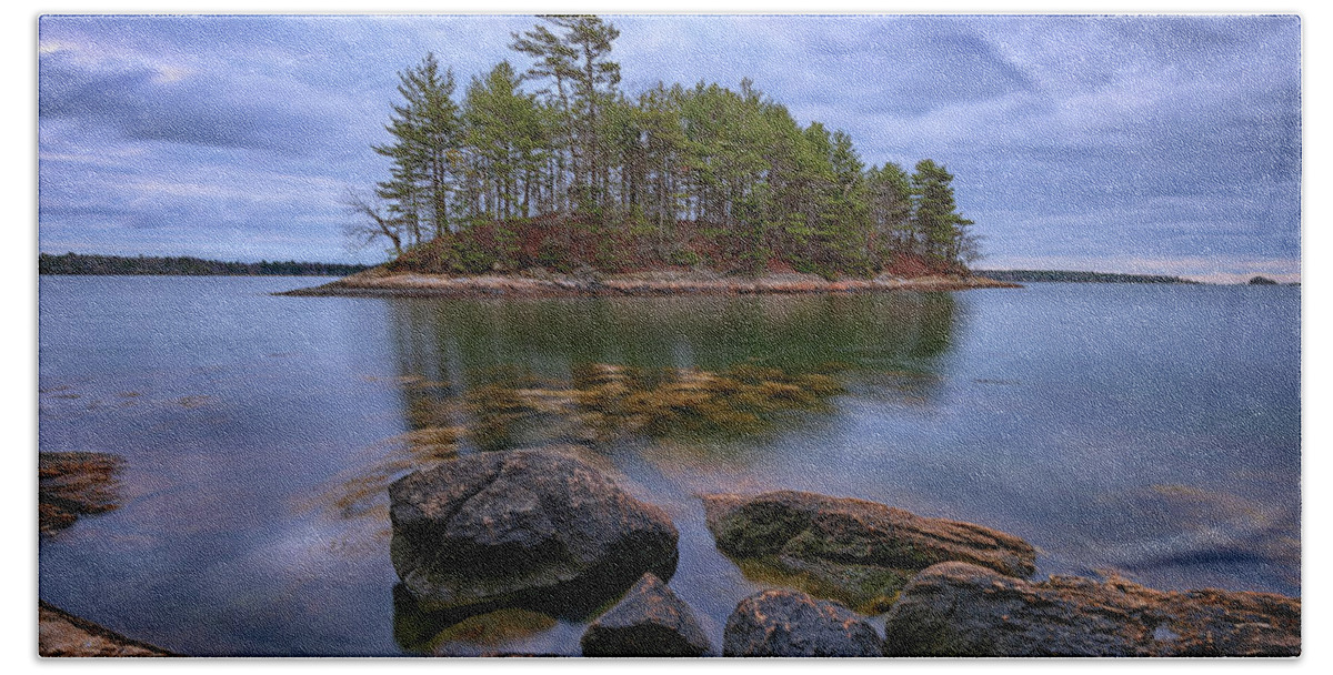 Wolfe's Neck Woods State Park Beach Sheet featuring the photograph Googins Island by Rick Berk