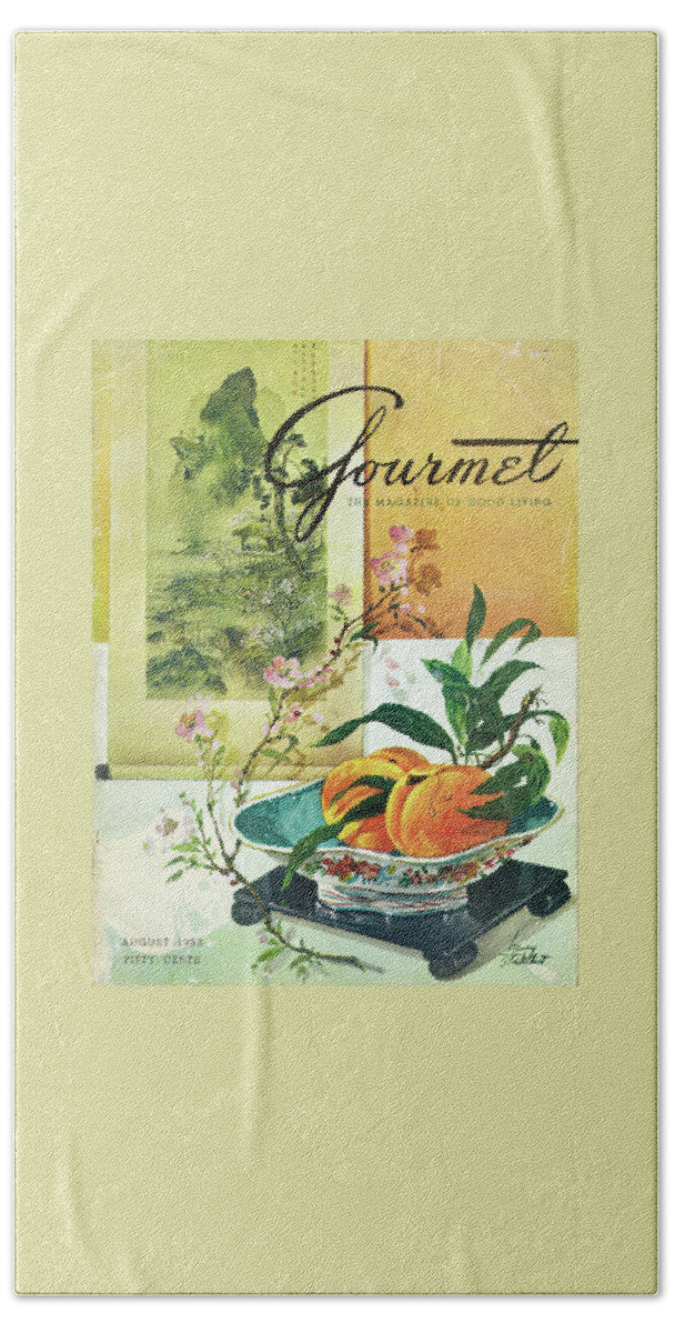 Gourmet Cover Featuring A Bowl Of Peaches Beach Towel