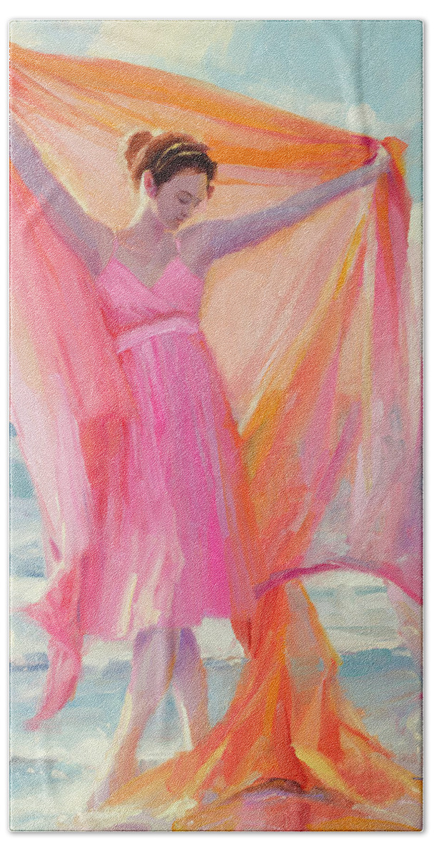 Beach Beach Towel featuring the painting Grace by Steve Henderson