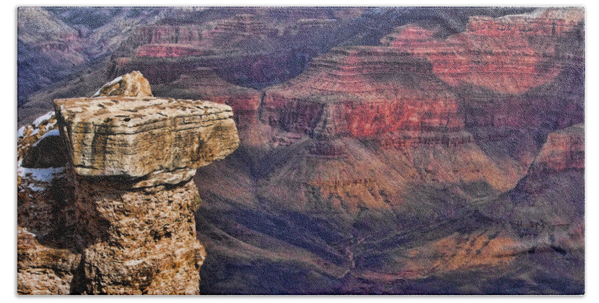 Rocks Beach Towel featuring the photograph Grand Canyon Stacked Rock by Roberta Byram