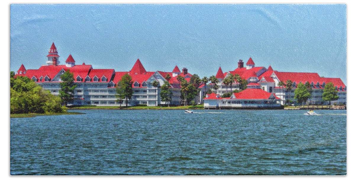 Grand Floridian Resort Beach Towel featuring the photograph Grand Floridian Resort and Spa MP by Thomas Woolworth