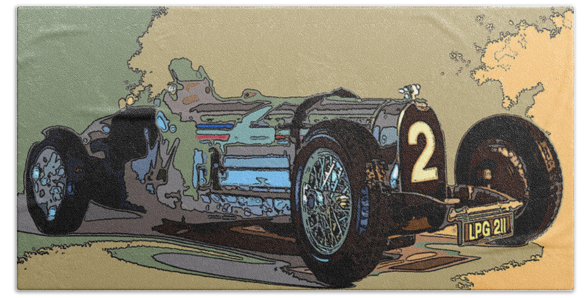 Racer Beach Towel featuring the photograph Grand Prix Racer by James Rentz