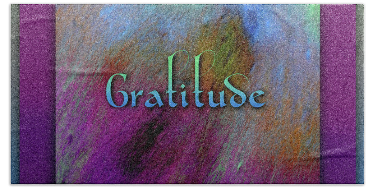 Gratitude Beach Towel featuring the digital art Gratitude by Richard Laeton