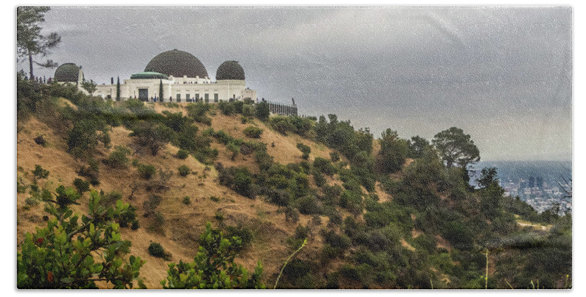Southern California Beach Towel featuring the photograph Griffith Park Observatory by Ed Clark