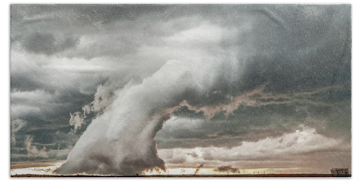 Severe Weather Beach Towel featuring the photograph Groom Storm by Scott Cordell