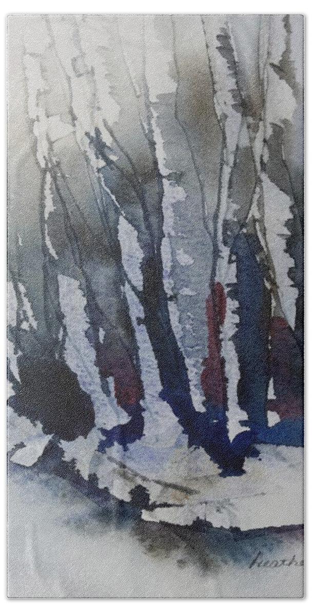 Watercolor Beach Towel featuring the painting Grove II by Heather Gallup
