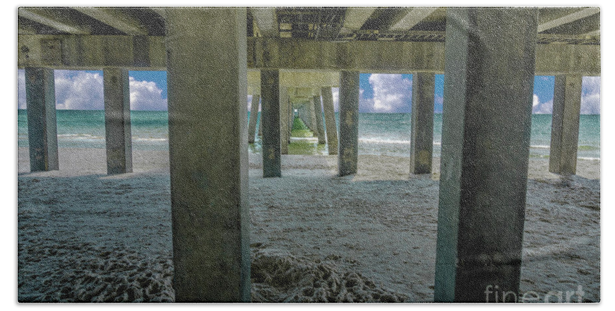 Al Beach Towel featuring the photograph Gulf Shores Park and Pier AL 1649 by Ricardos Creations