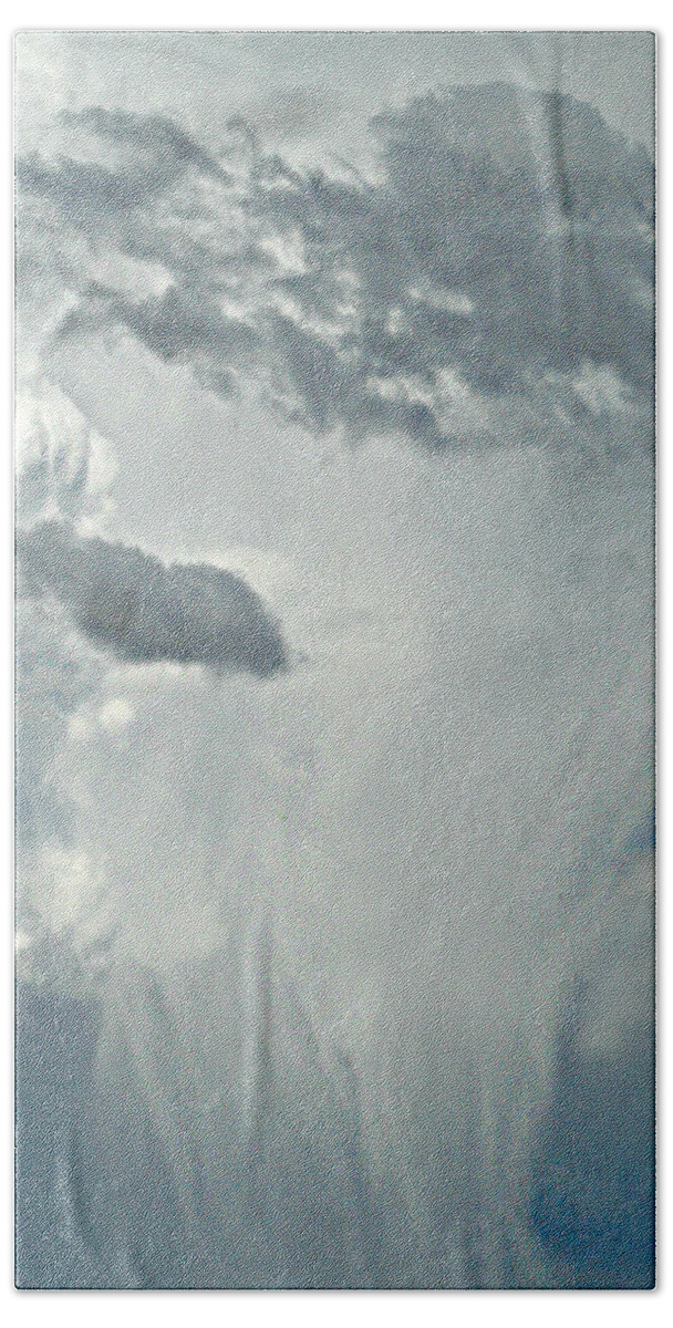 Gust Of Rain Beach Sheet featuring the photograph Gust Of Rain by Cyryn Fyrcyd