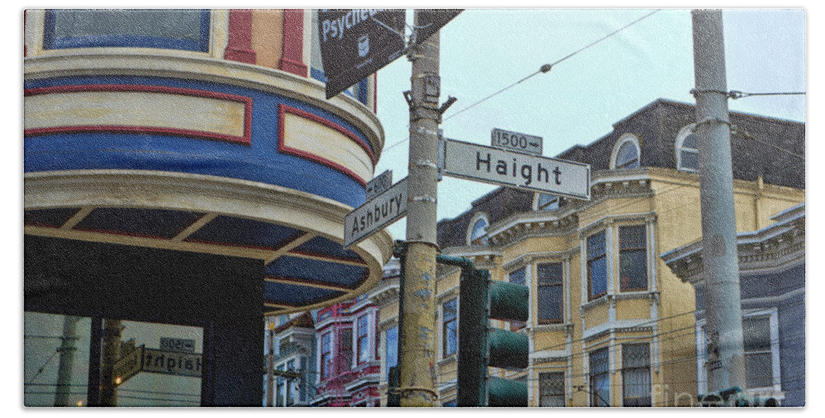 Haight-ashbury Beach Towel featuring the photograph Haight-Ashbury by Tommy Anderson