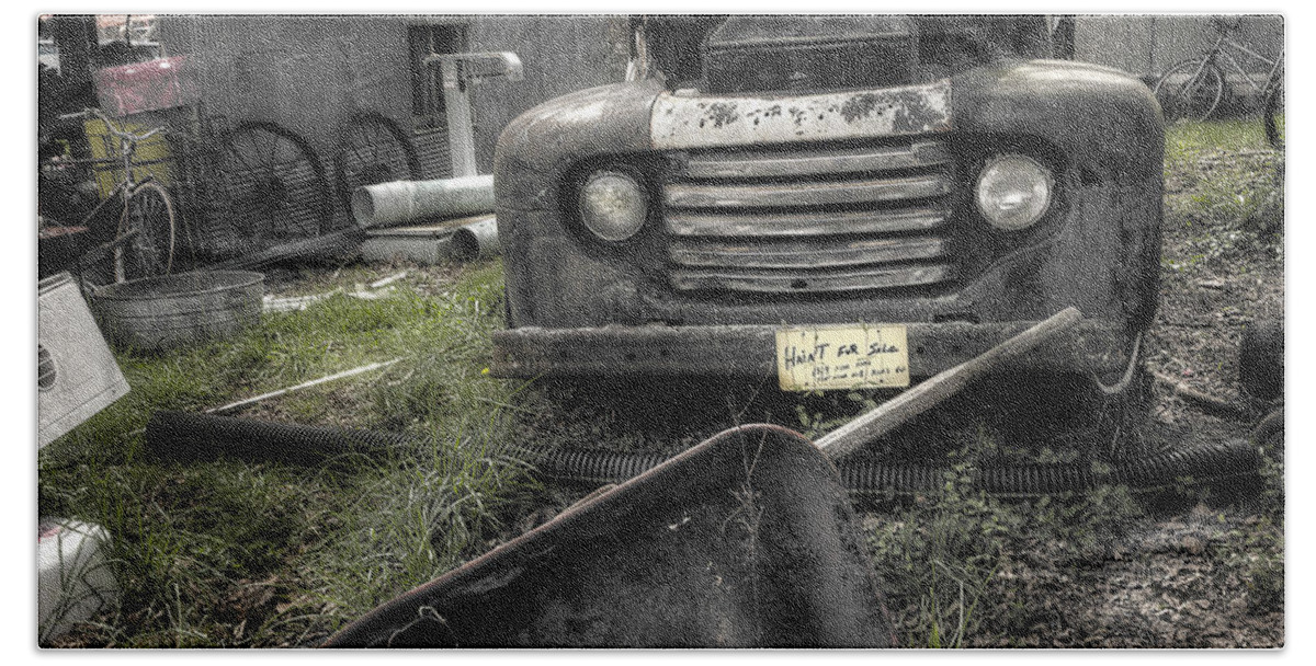Truck Beach Towel featuring the photograph Haint For Sale by Mike Eingle
