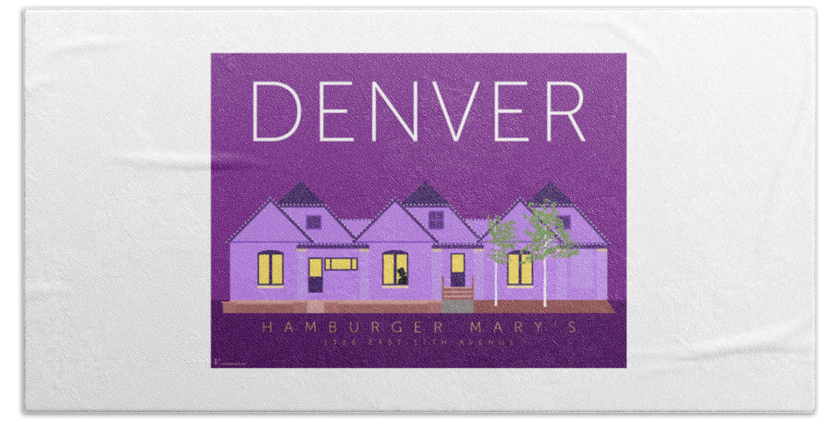 Restaurant Beach Sheet featuring the digital art Hamburger Mary's by Sam Brennan
