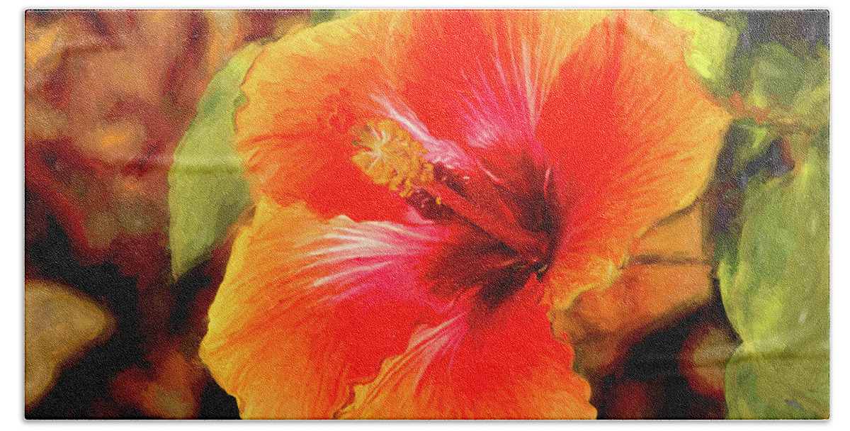 Hibiscus Beach Sheet featuring the photograph Happy HIbiscus by Patricia Montgomery