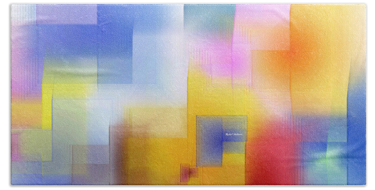 Rafael Salazar Beach Towel featuring the digital art Happy Pattern by Rafael Salazar