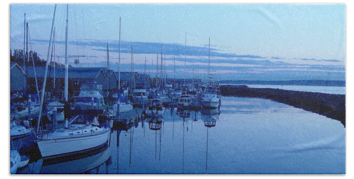 Harbor Beach Towel featuring the photograph Harbor by Jackie Russo