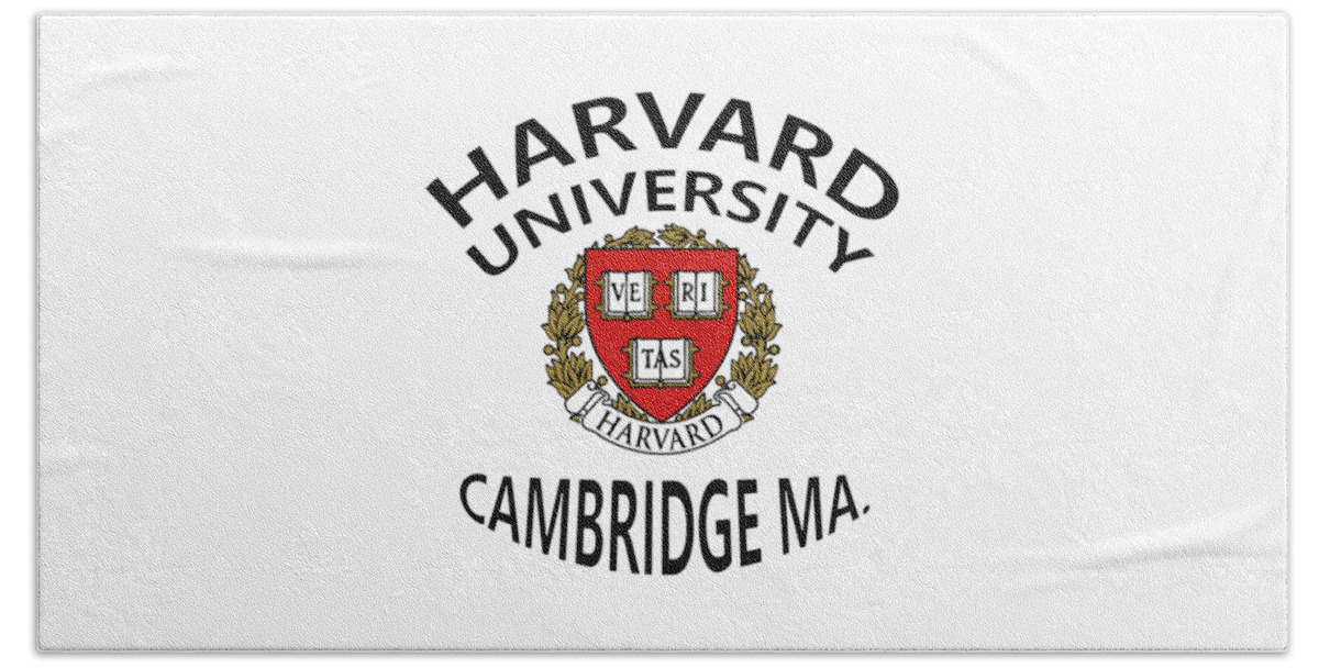 Harvard Beach Towel featuring the digital art Harvard University Cambridge MA by Movie Poster Prints