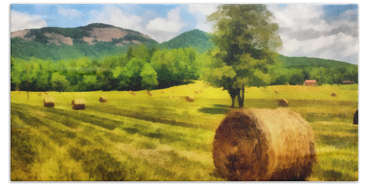 Harvest Beach Sheet featuring the painting Harvest at Table Rock by Lynne Jenkins