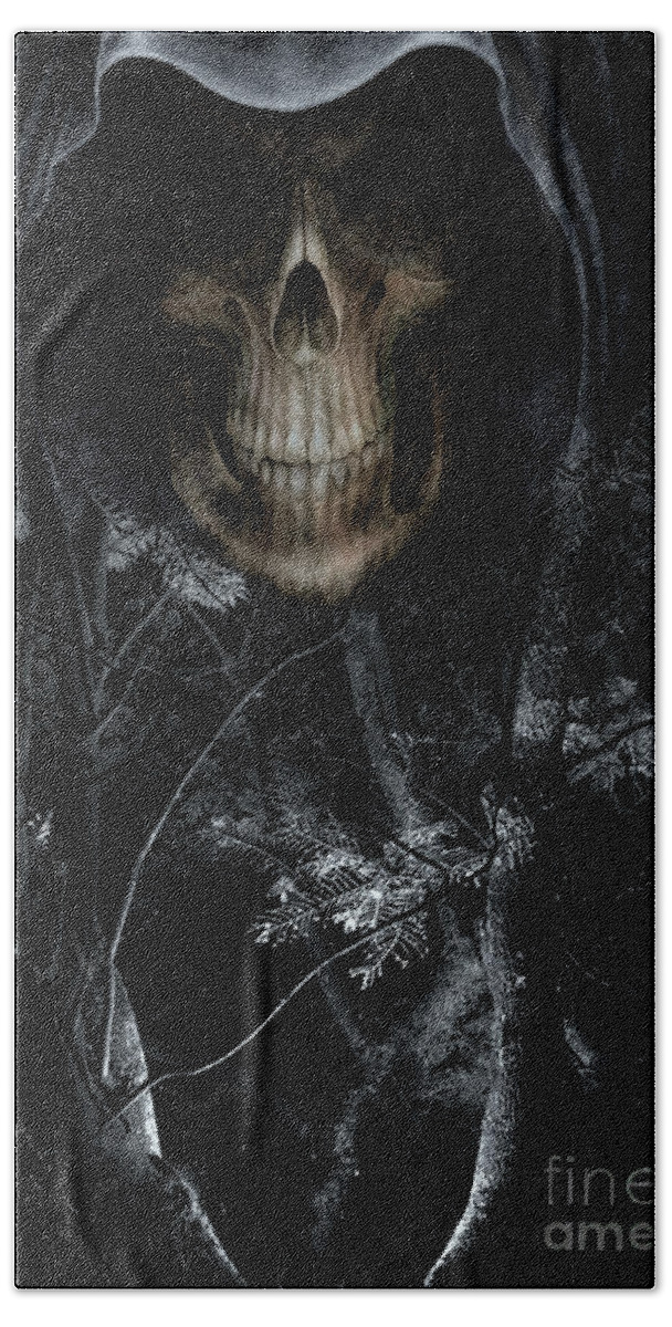 Haunted Beach Towel featuring the photograph Haunted Forest by Al Bourassa