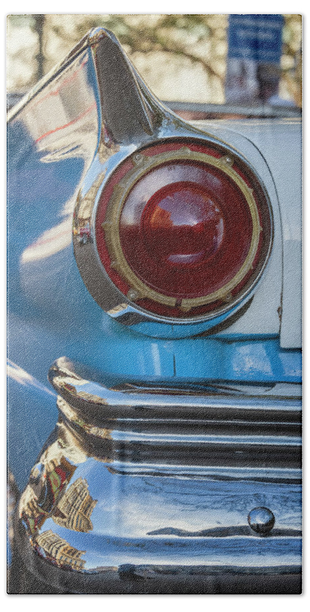 Joan Carroll Beach Sheet featuring the photograph Havana Cuba Vintage Car Tail Light by Joan Carroll