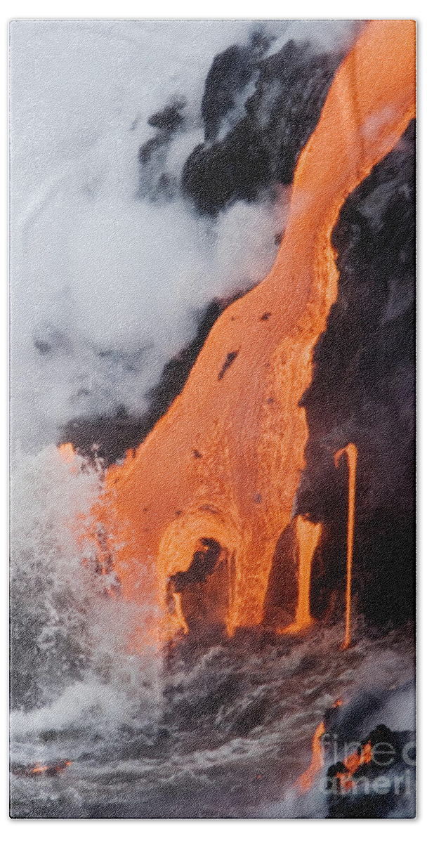 Active Beach Towel featuring the photograph Hawaii Lava by Ron Dahlquist - Printscapes