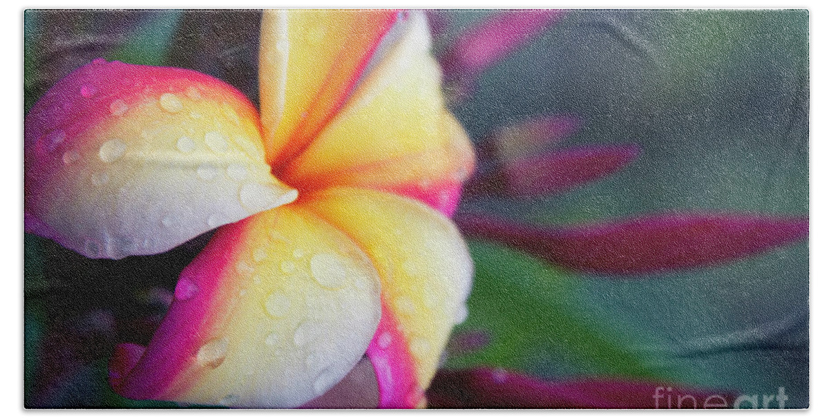 Plumeria Beach Sheet featuring the photograph Hawaii Plumeria Flower Jewels by Sharon Mau