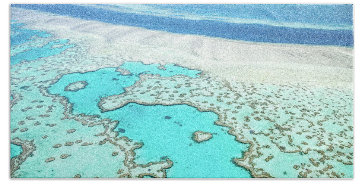 Australia Beach Towel featuring the photograph Heart Reef by Az Jackson