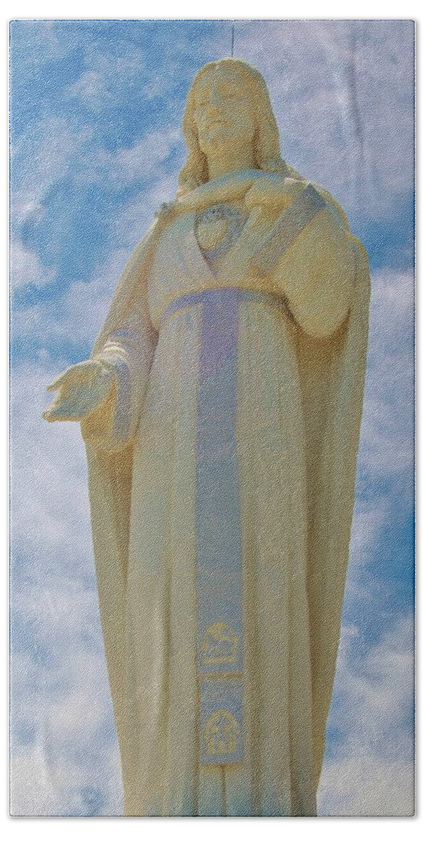 Mother Cabrini Shrine Beach Towel featuring the photograph Heavenly Father by Christopher James