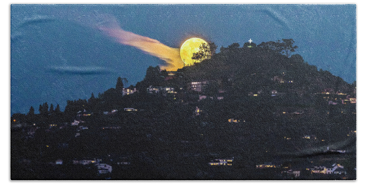 Full Beach Towel featuring the photograph Helix Moon by Dan McGeorge