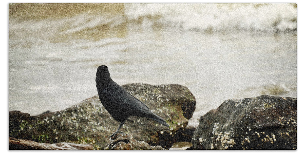 Crow Beach Towel featuring the photograph Here I Love You by Rebecca Sherman