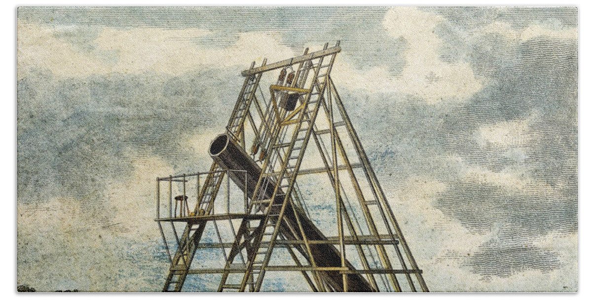 Historic Beach Towel featuring the photograph Herschels 20-foot Telescope, 18th by Wellcome Images