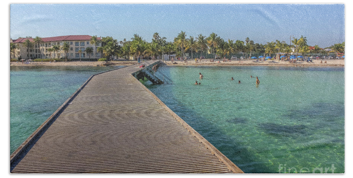 Florida Beach Towel featuring the photograph Higgs Beach Key West by Benny Marty