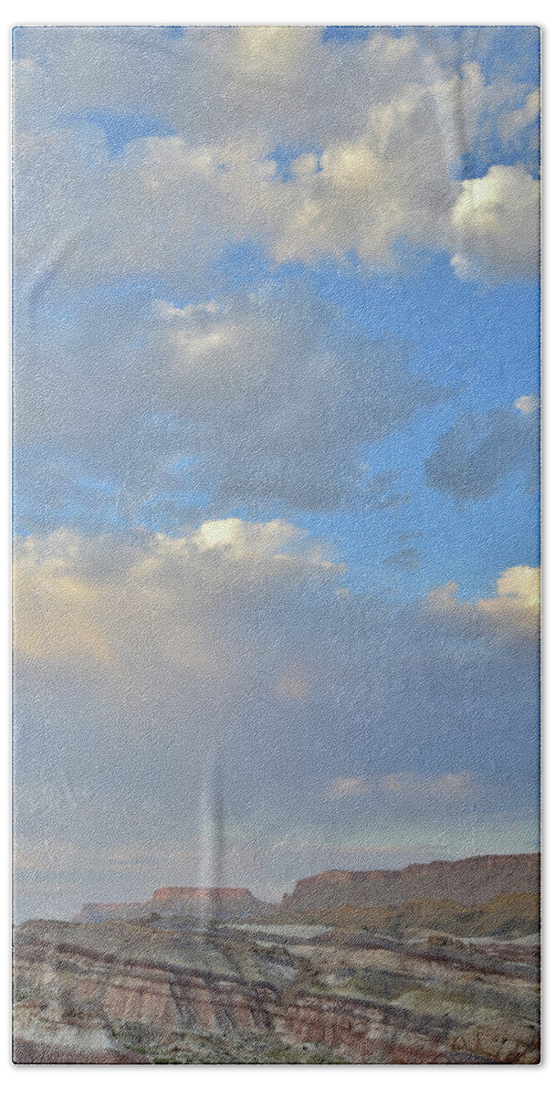 Capitol Reef National Park Beach Towel featuring the photograph High Clouds over Caineville Wash by Ray Mathis