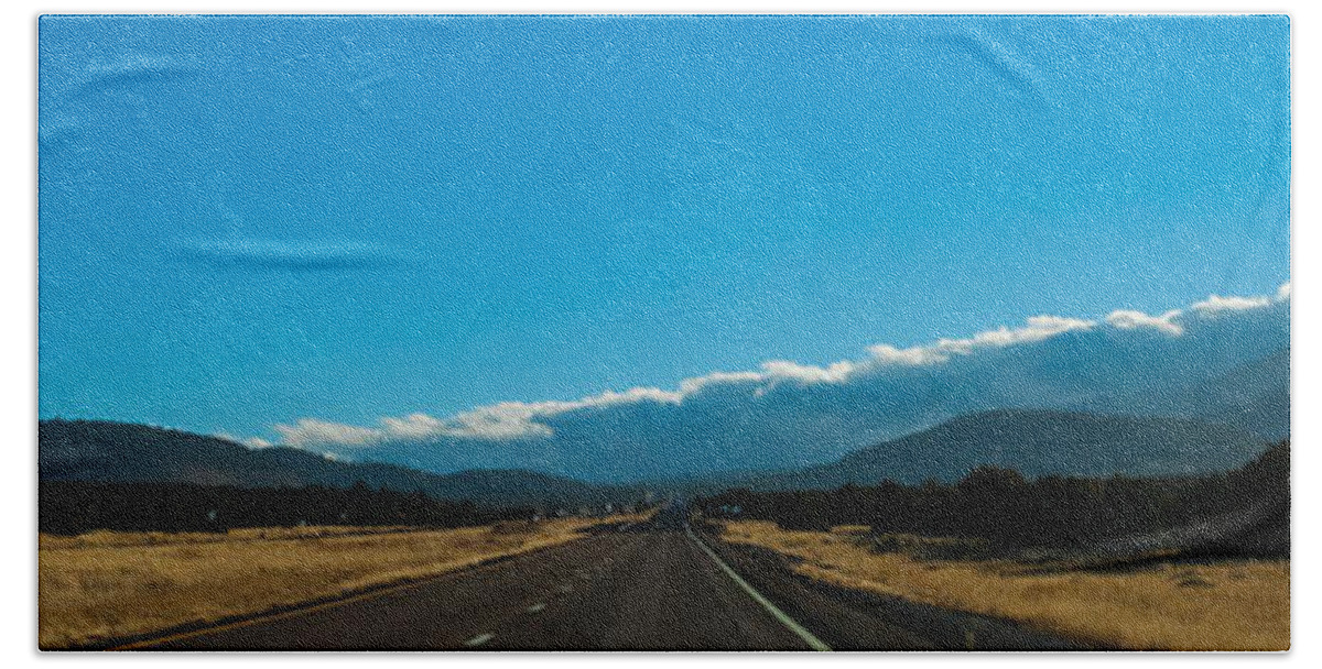 Arizona Beach Towel featuring the photograph Highway to Flagstaff by Ed Gleichman