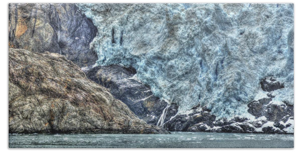 Glacier Beach Sheet featuring the photograph Holgate Glacier HDR by Richard J Cassato