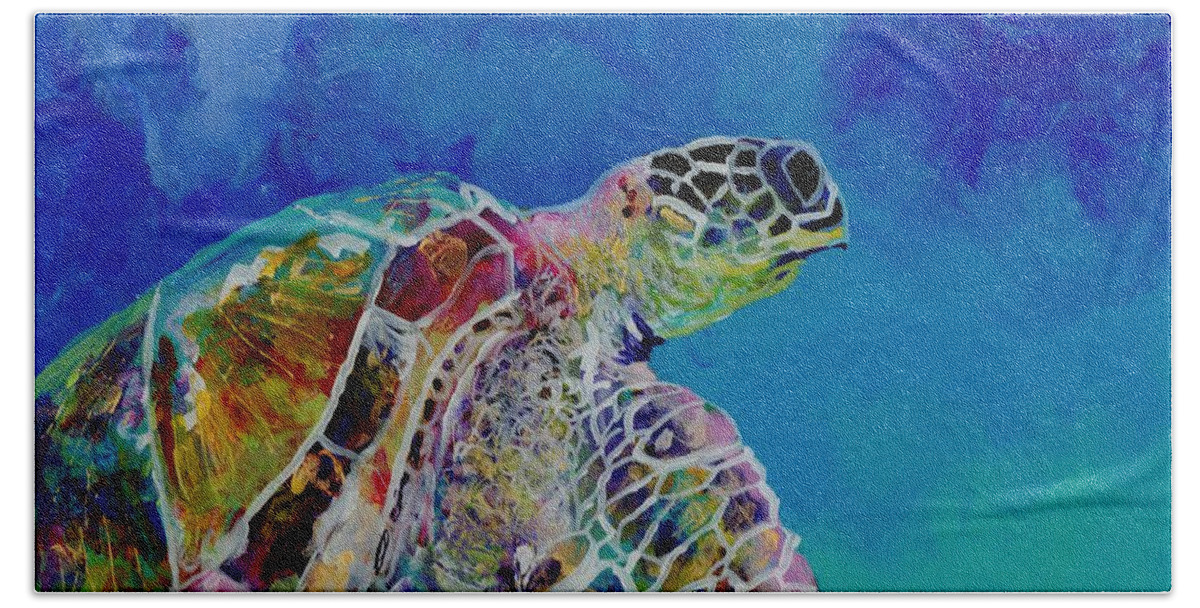 Turtle Beach Sheet featuring the painting Honu 7 by Marionette Taboniar