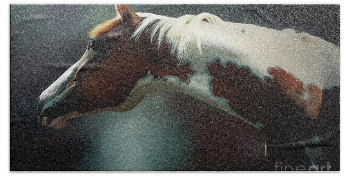 Horse Beach Towel featuring the photograph Horse Portrait by Dimitar Hristov