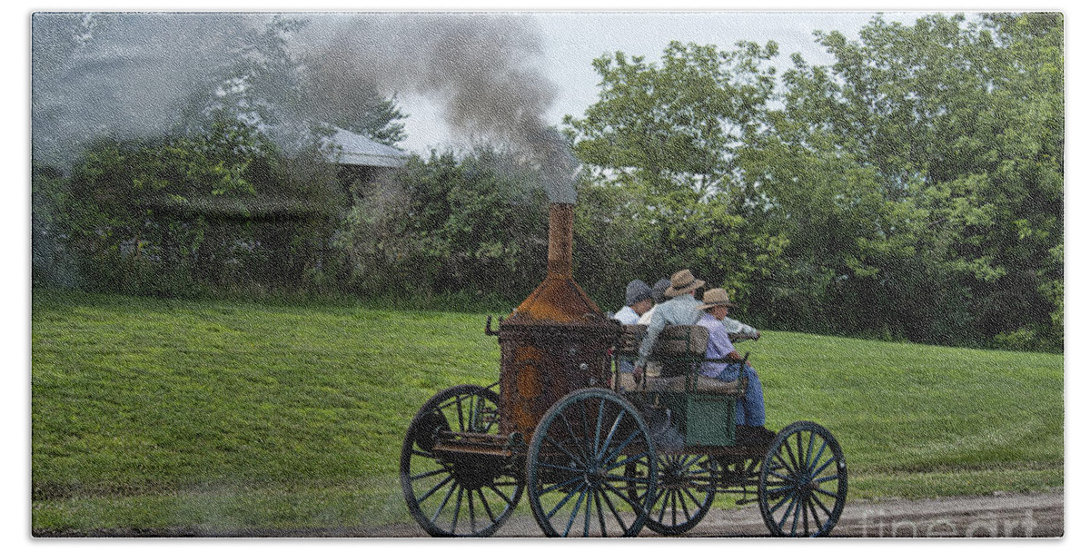 Shipshewana Beach Sheet featuring the photograph Horseless Carriage by David Arment