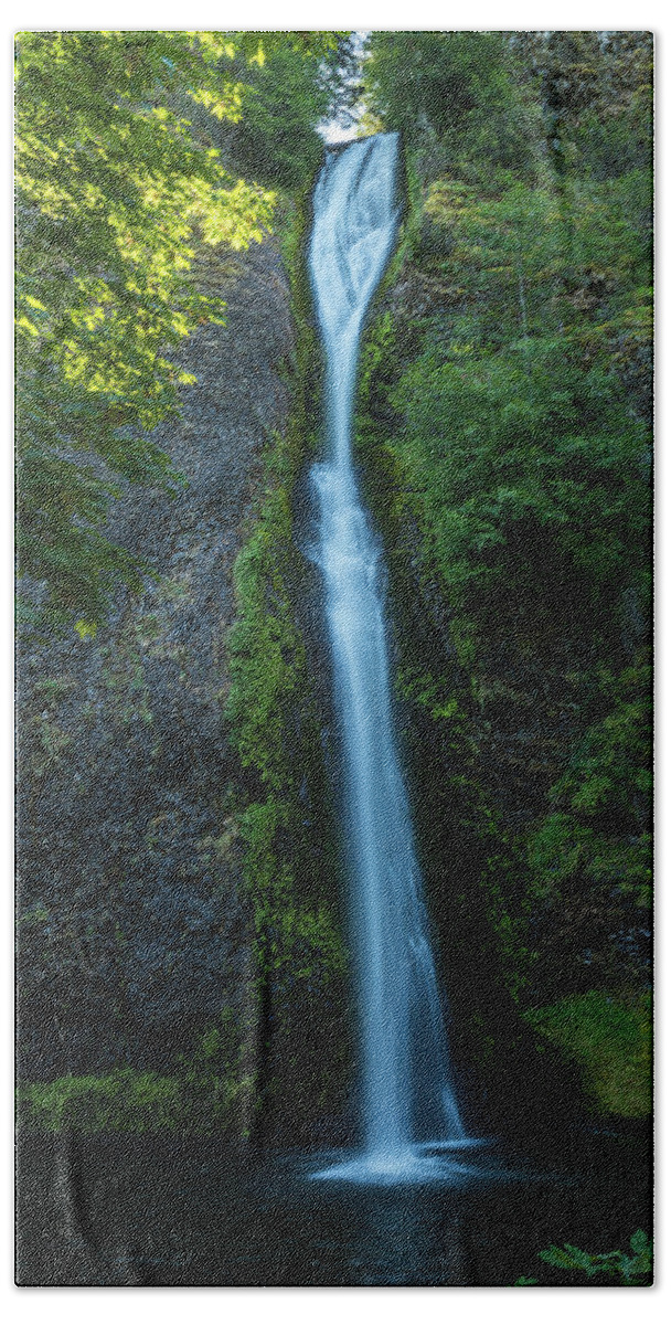 Water Beach Towel featuring the photograph Horsetail Falls by Brenda Jacobs