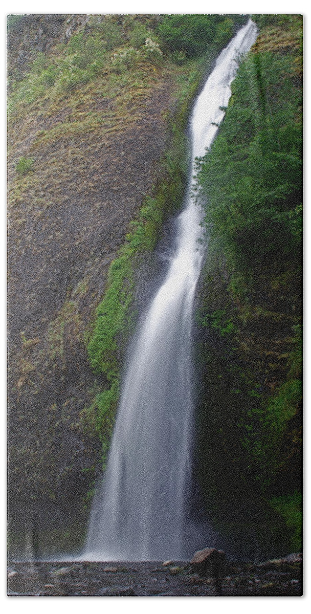 Horsetail Falls Beach Towel featuring the photograph Horsetail Falls by Todd Kreuter