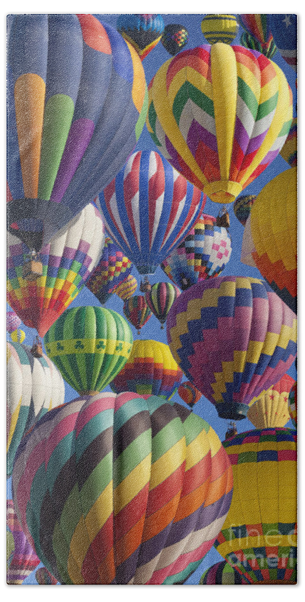 Hot Air Balloon Beach Towel featuring the photograph Hot Air Ballooning 3 by Anthony Totah