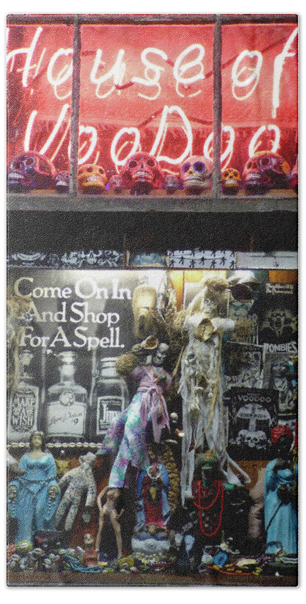 New Orleans Beach Towel featuring the photograph House of VooDoo by Amelia Racca