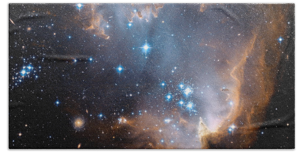 Space Beach Towel featuring the photograph Hubble's View Of N90 Star-Forming Region by Eric Glaser