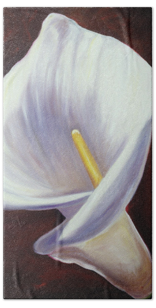 Calla Lily Beach Towel featuring the painting Huey by Shannon Grissom