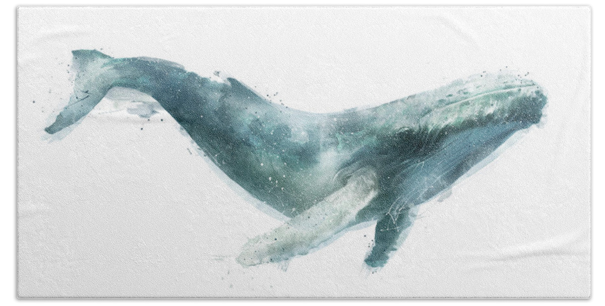 Whale Beach Towel featuring the painting Humpback Whale by Amy Hamilton